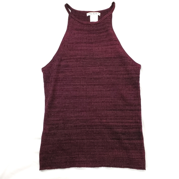 Say What? Purple and Black Halter Tank Size 2X - Picture 2 of 9